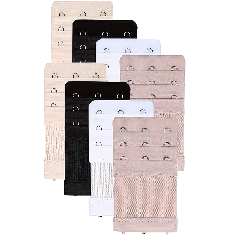 Nursing Bra Clip - 8 Stück einfarbige elastische BH-Verlängerungen für