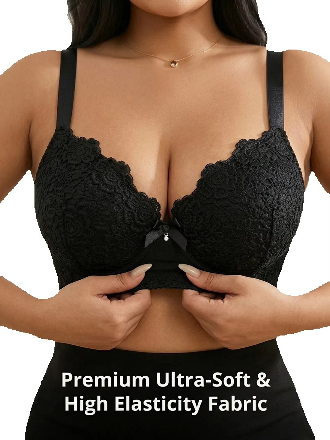 Minimizer Bra Women - Damen Plus Size Blumenmuster Push-Up BH