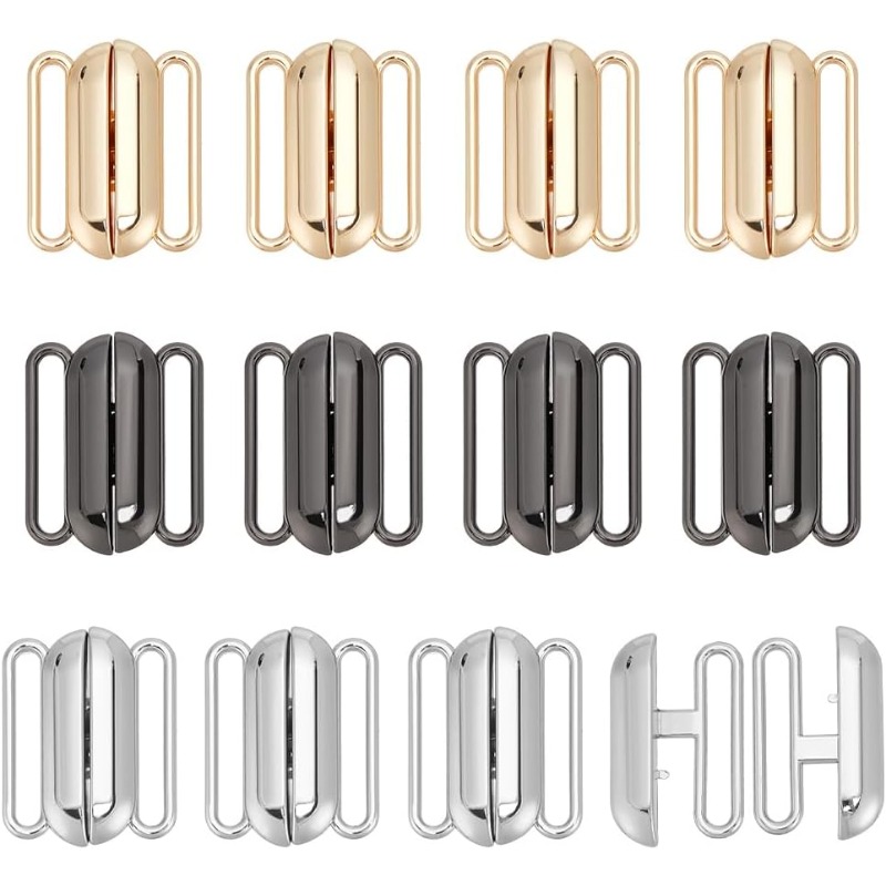 Nursing Bra Clip - 12 Sets 3 Farben Frontverschluss Bikini-Verschluss