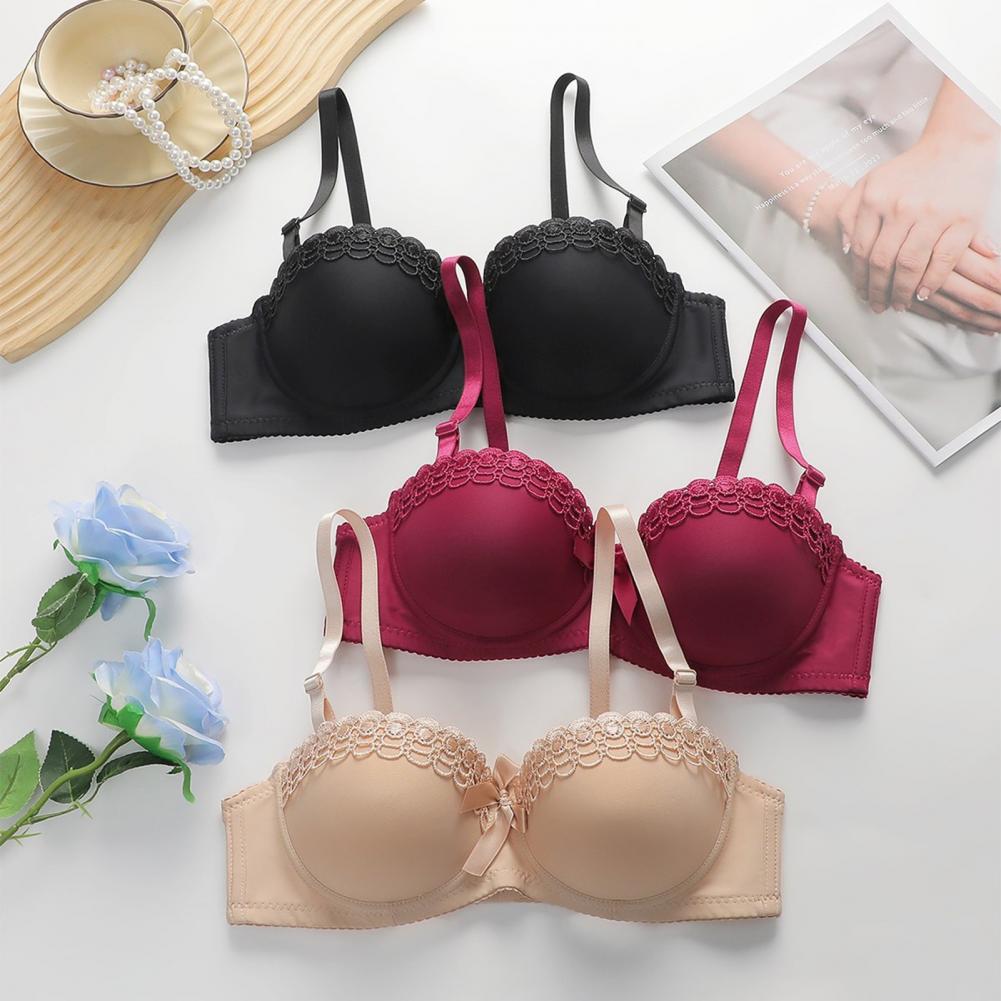 Demi Bra Balconette - Nylon-BH, Spitzen-Bralettes für Damen, sexy, ungefüttert,