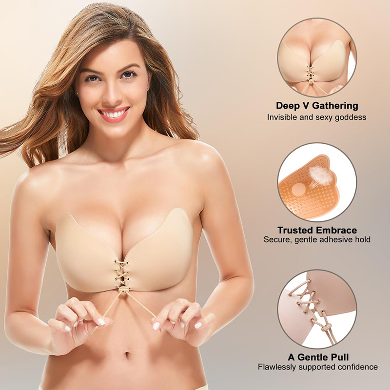 Minimizer Bra Women - 1/2 Paar Damen Sommer rückenfreier trägerloser