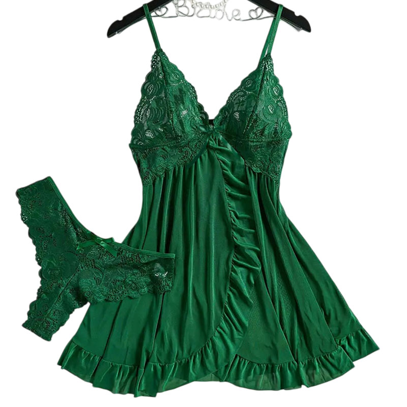 Sheer Mesh Bra - Weiche schiere Nachthemden Pyjamas Hotselling Nachthemden