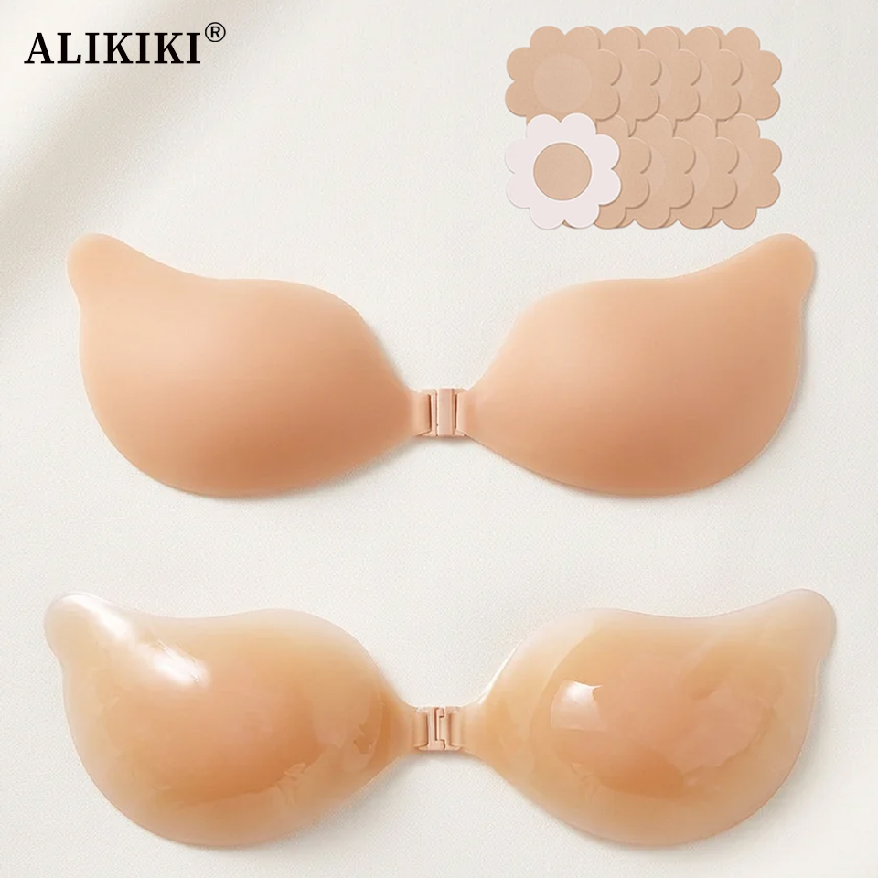 Backless Bra Sticky - Selbstklebender Silikon-Push-up-BH, wiederverwendbar, unsichtbar, klebender BH