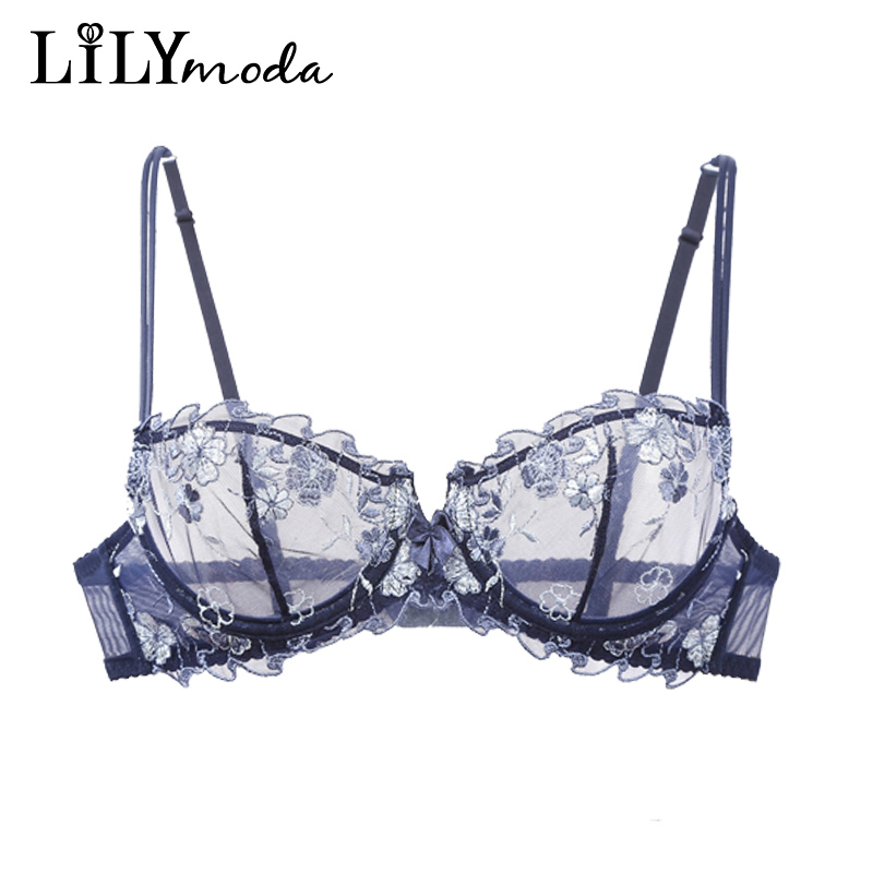 Demi Bra Balconette - Lilymoda Frauen Sexy Ultradünne Transparente Ungefüttert