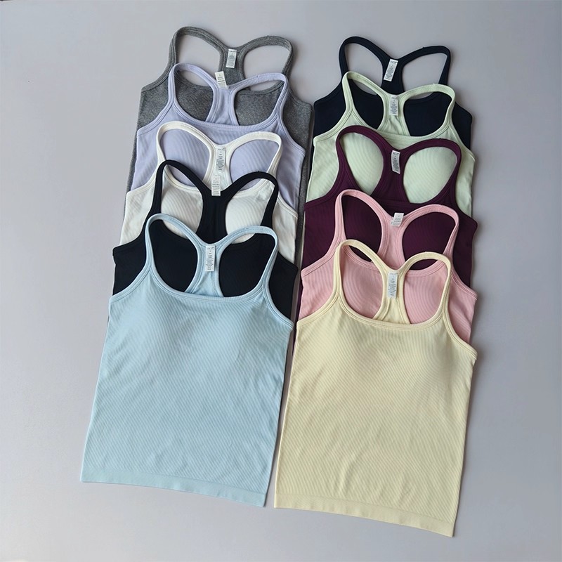 T Shirt Bra Seamless - Sommer frauen Yoga Leibchen Sport Weste
