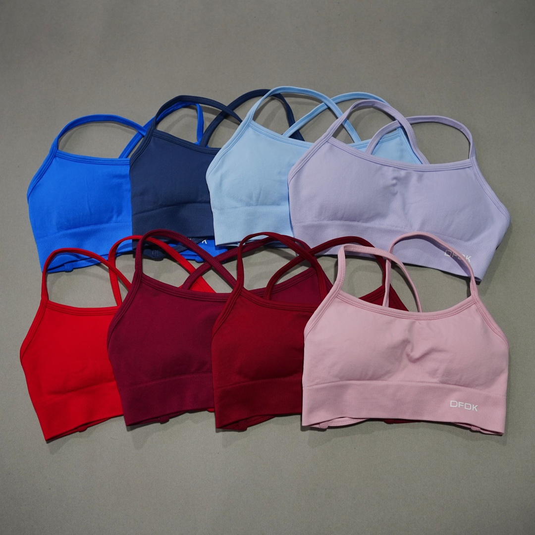 Minimizer Bra Women - DFDK Gerippter, nahtloser Yoga-BH mit überkreuzten