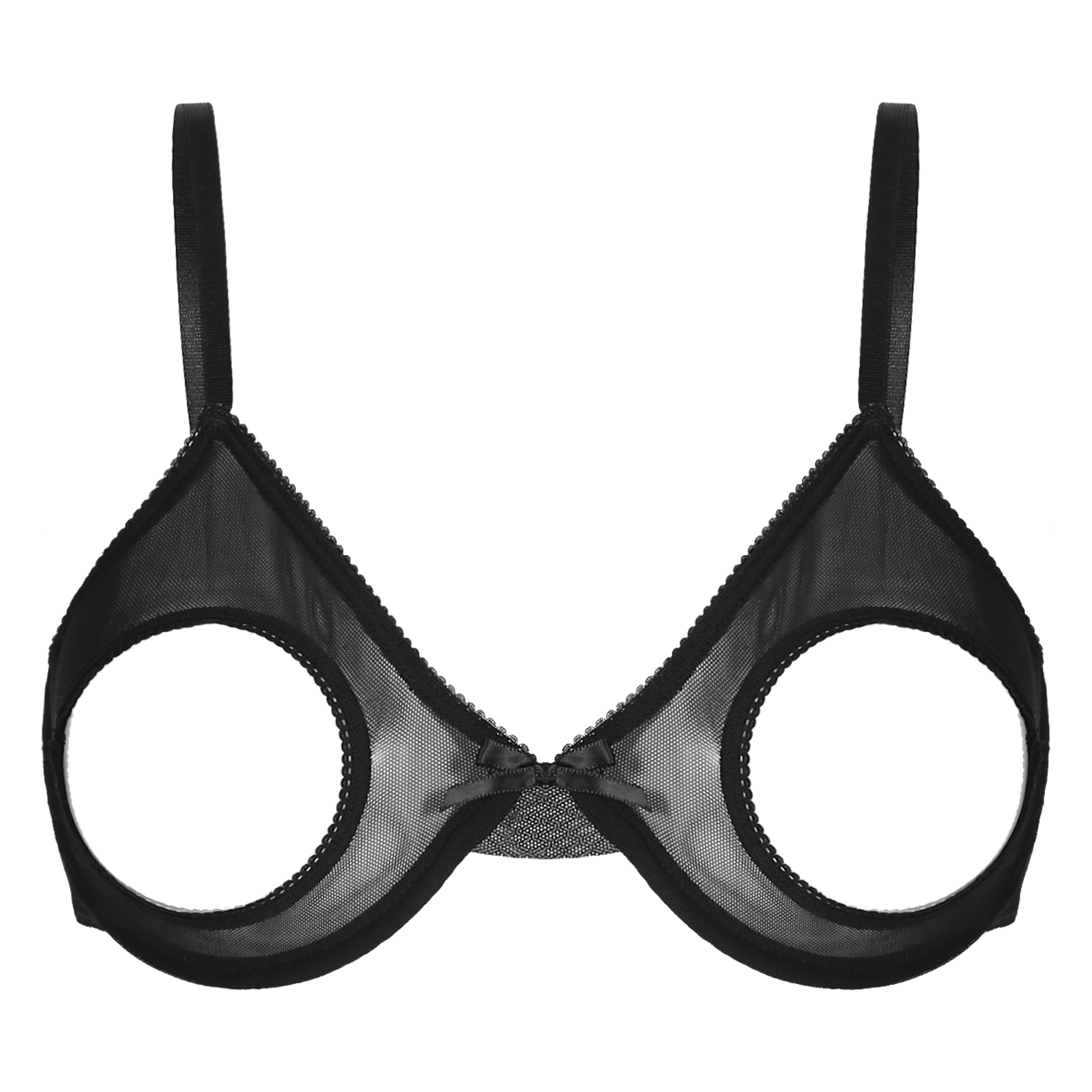 Demi Bra Balconette - Damen Spitzen-BH mit Bügel und Push-Up-Effekt,