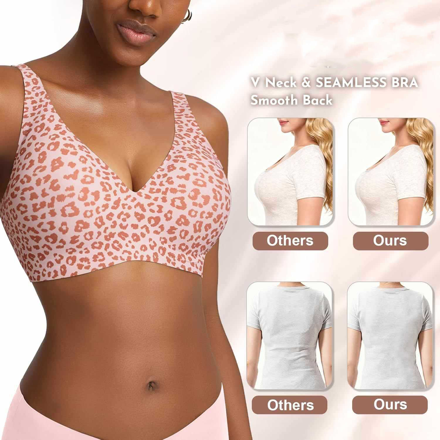 Nahtloser Damen-BH mit rosa Le – Plunge Bra Push Up Bewertung und Preis