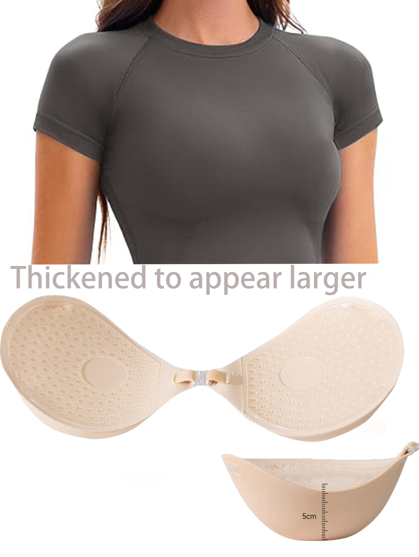 5CM Verdickter Brustaufkleber  – Push Up Bra Silicone Bewertung und Preis