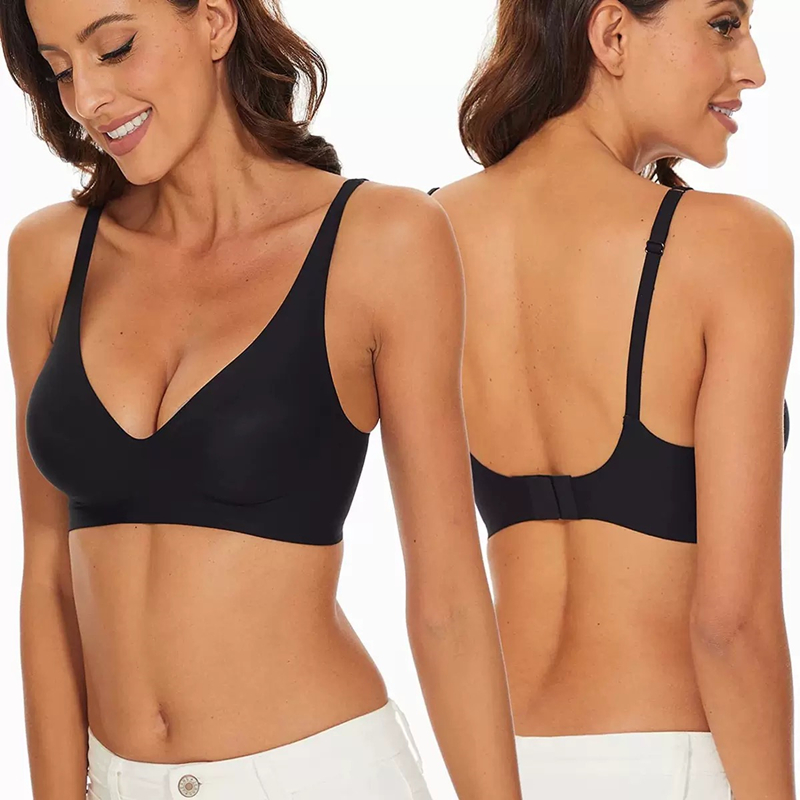 Sexy Nahtloser Jelly-BH S-4XL  – Plunge Bra Push Up Bewertung und Preis