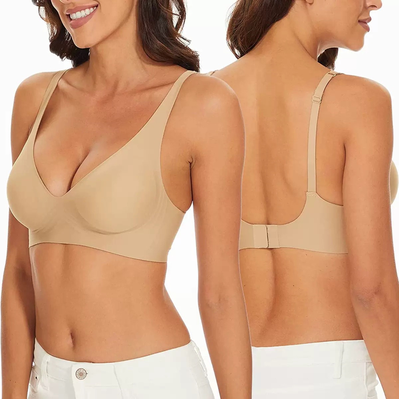 Sexy Nahtloser Jelly-BH S-4XL  – Plunge Bra Push Up Bewertung und Preis