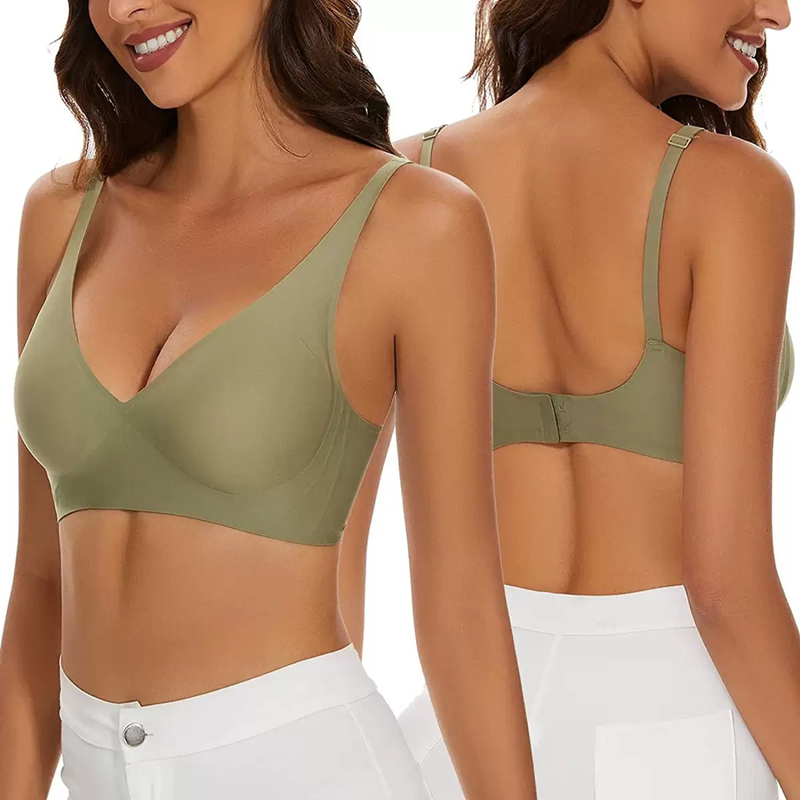 Sexy Nahtloser Jelly-BH S-4XL  – Plunge Bra Push Up Bewertung und Preis