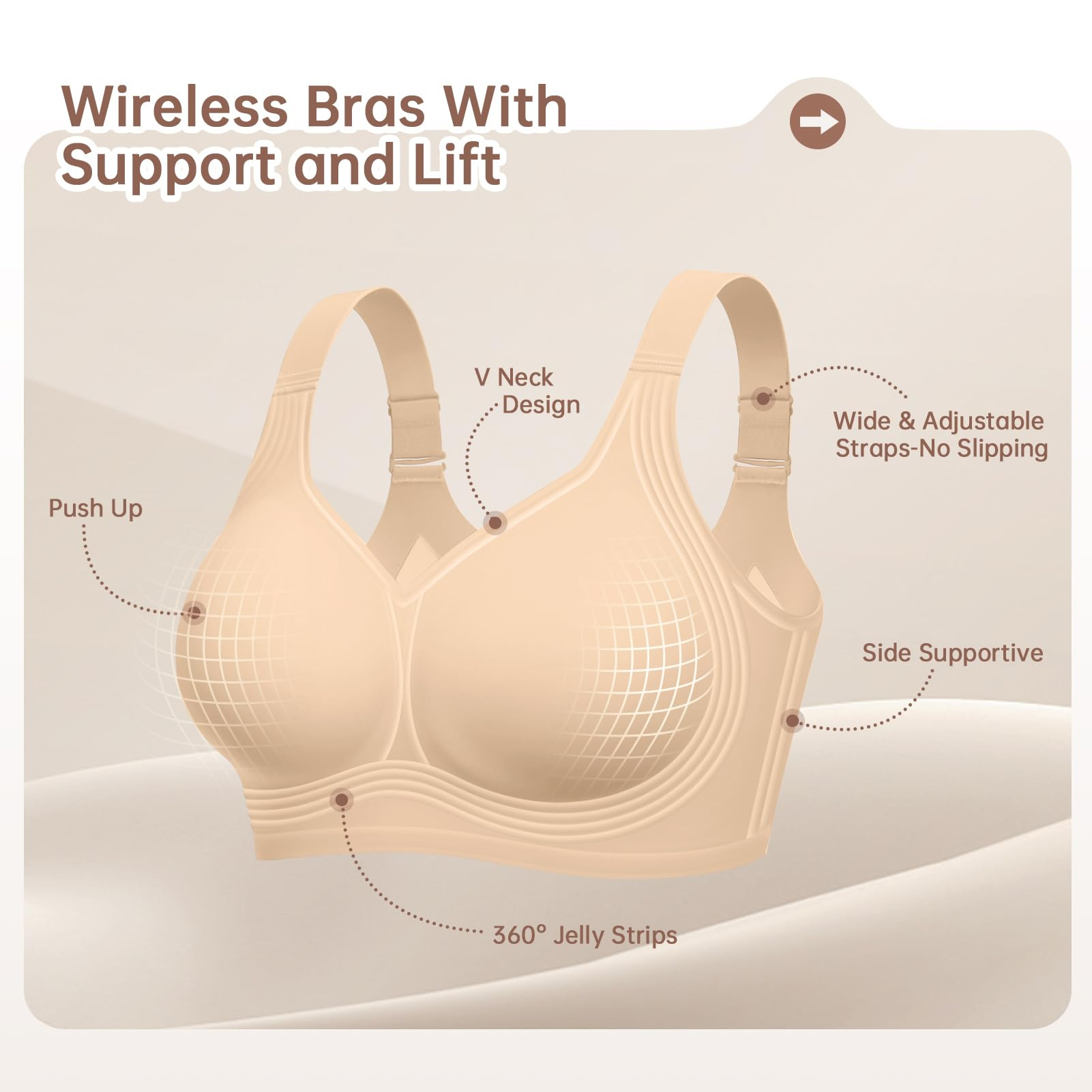Übergrößen-BH ohne Bügel für D – Underwire Bra Padded Bewertung und Preis