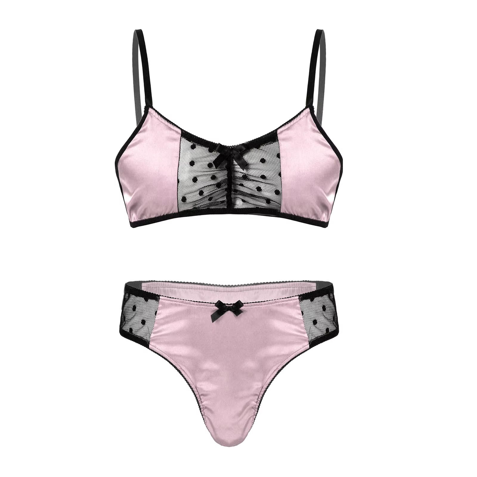 Männer Satin Dessous Anzug Sis – Sheer Mesh Bra Bewertung und Preis