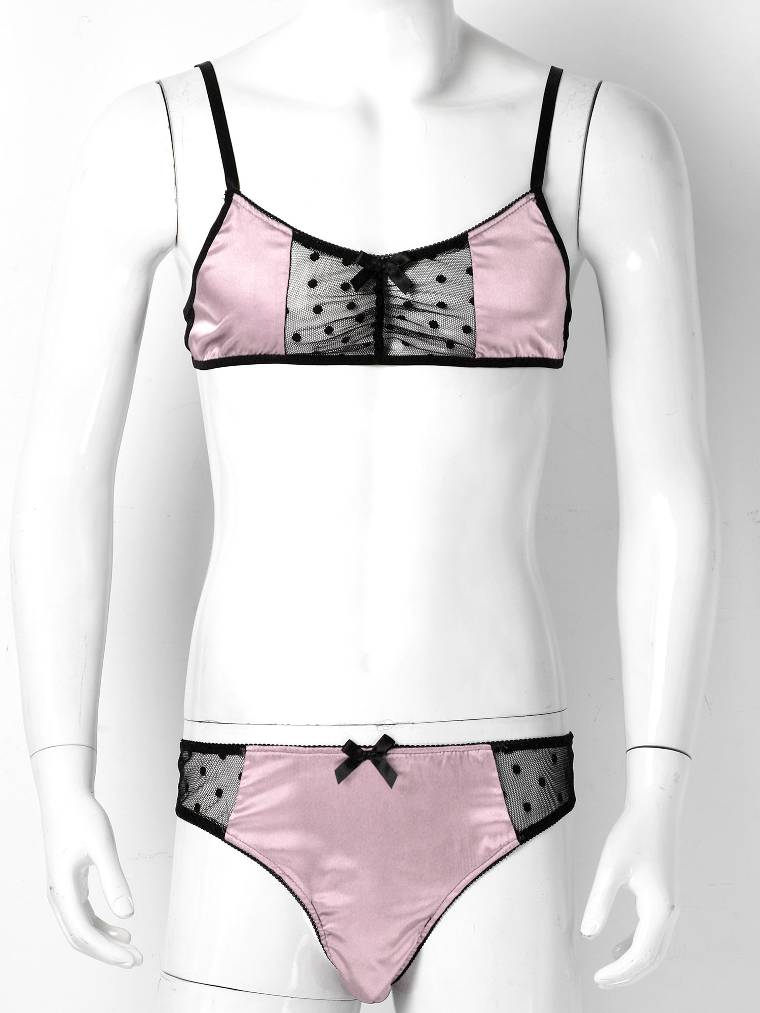Männer Satin Dessous Anzug Sis – Sheer Mesh Bra Bewertung und Preis