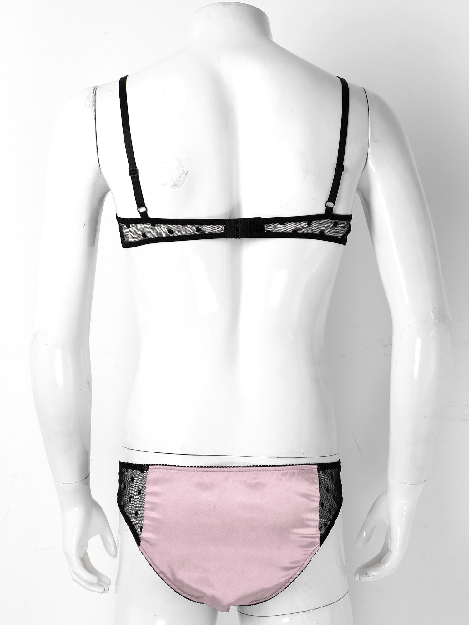 Männer Satin Dessous Anzug Sis – Sheer Mesh Bra Bewertung und Preis