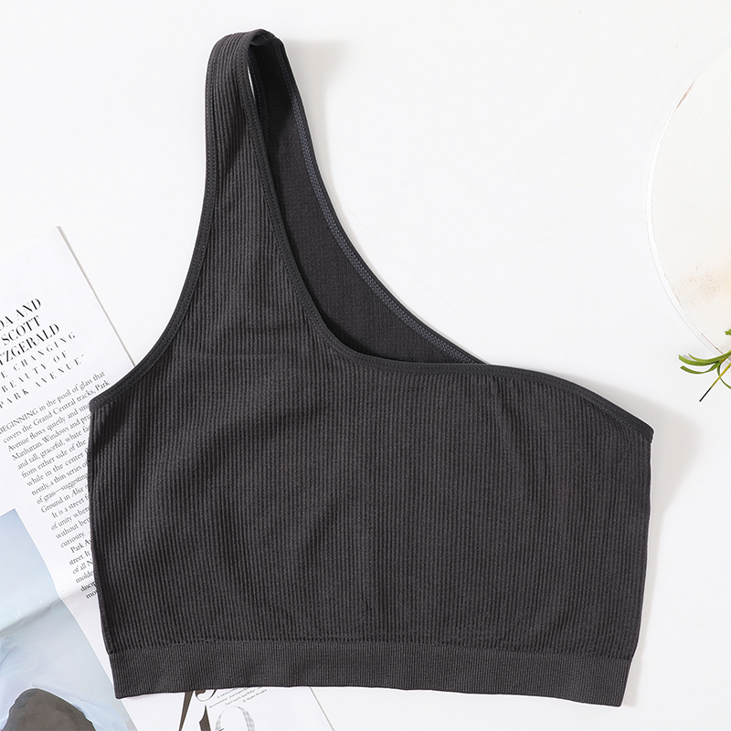 Eine Schulter Tank Tops Frauen – T Shirt Bra Seamless Bewertung und Preis
