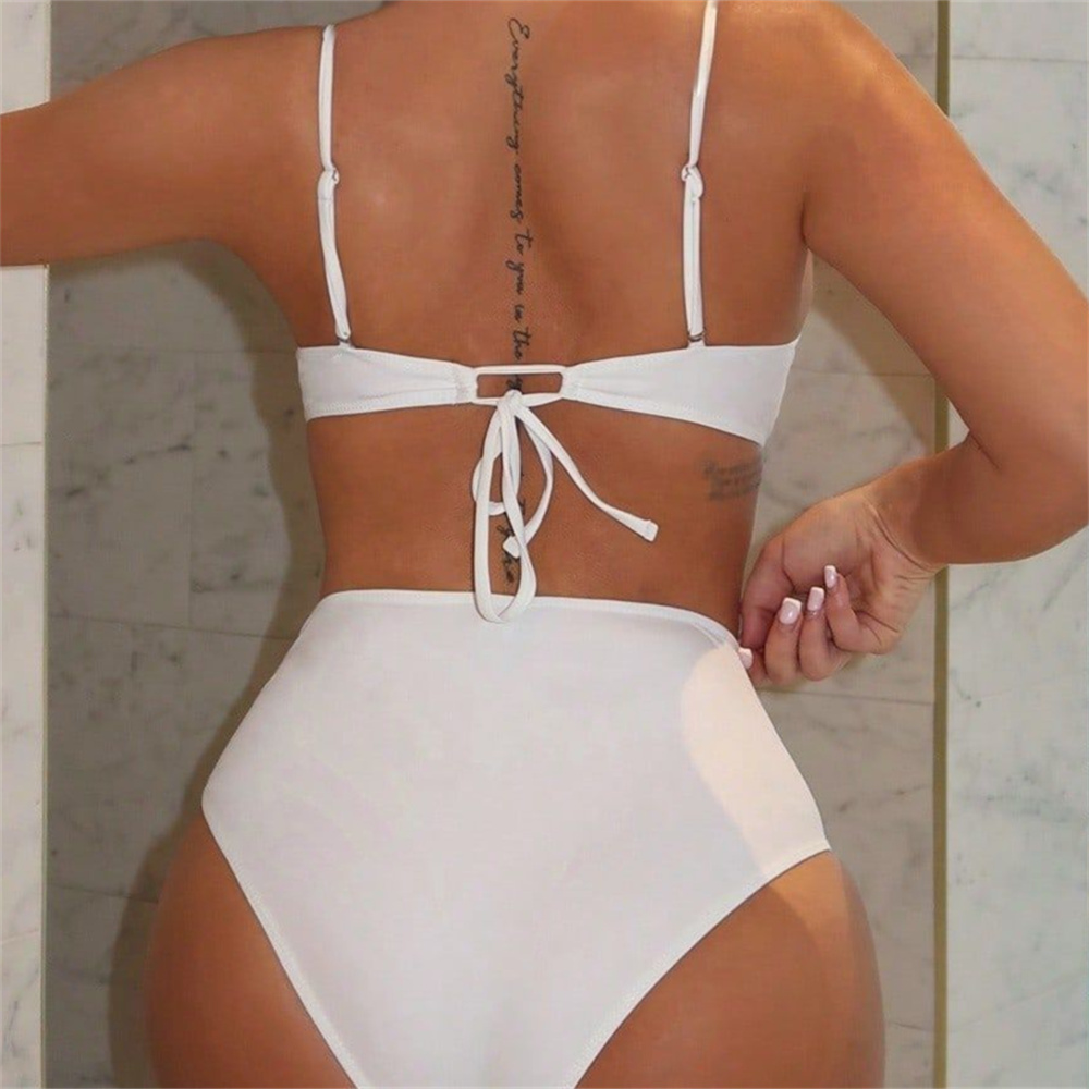 Weißer Sling-Bikini-BH mit Sch – Underwire Bra Padded Bewertung und Preis