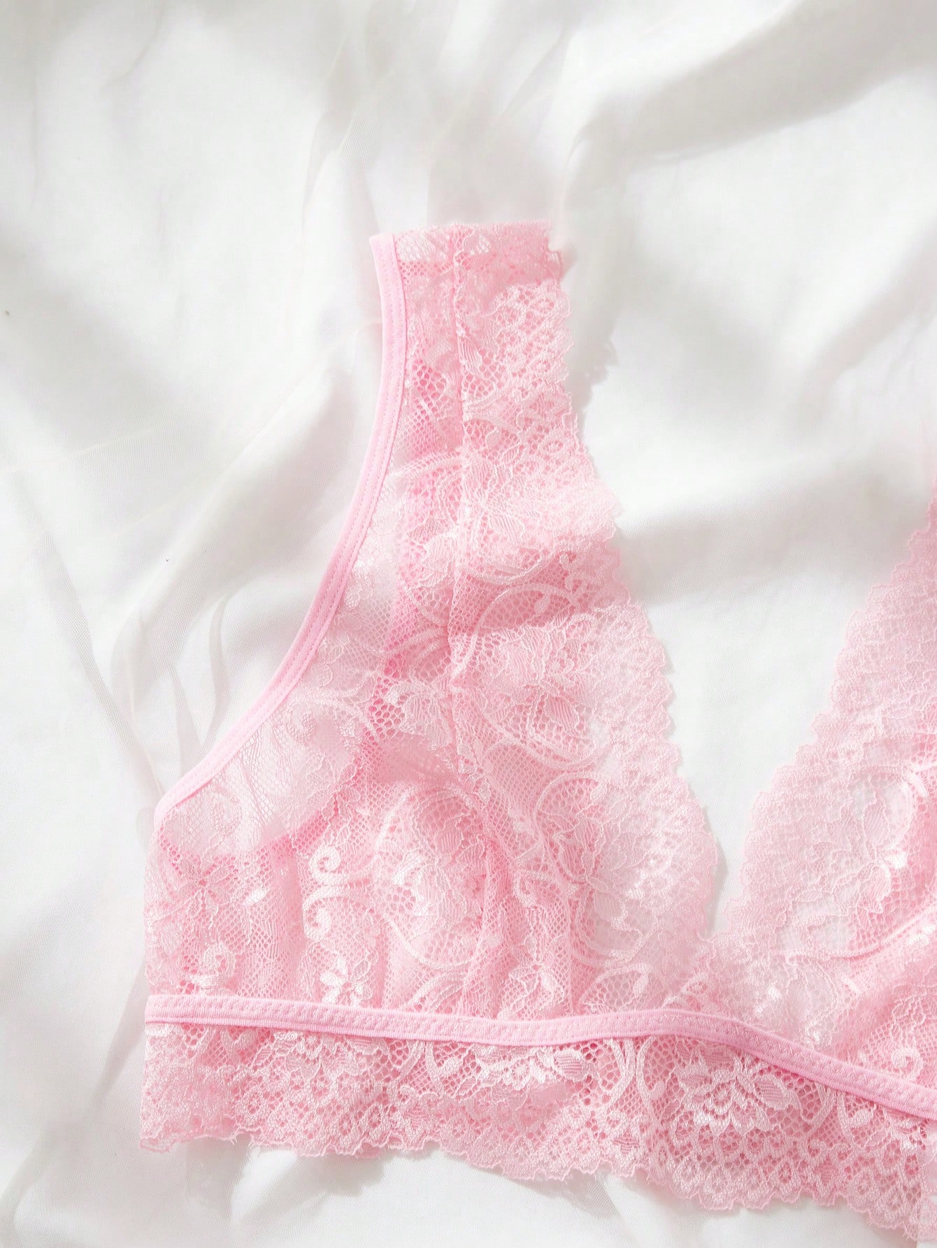 Rosa Spitzen-Lingerie-Set Tran – Lace Bralette Set Bewertung und Preis