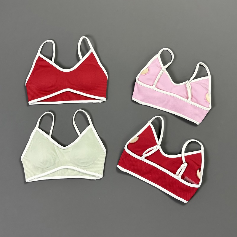 Damen Kontrastlinien-Yoga-BH V – Sports Bra Racerback Bewertung und Preis