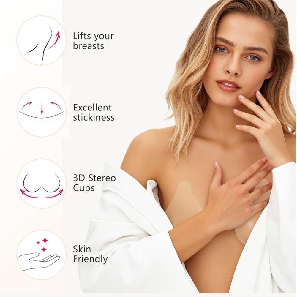 Nahtlose Silikon-Nippelabdecku – Push Up Bra Silicone Bewertung und Preis